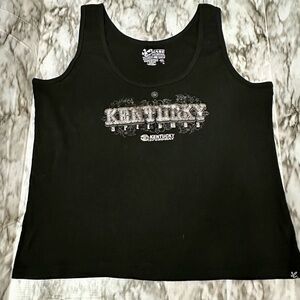 Nascar Vintage Black Graphic Tank Top Kentucky Speedway Racing Summer Classic